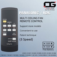 Panasonic KDK Ceiling Fan Remote Control Replacement PKC-345 M14C2VBHH M12D2VBHH M14C5 M14C7 M14C8 M14D5 M14D9 MY14ES K14C5 K14C7 K14D5 K14D9 K14Y5 K14X5 K14X8 K14Y9 K14XZ K14YZ