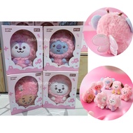 READY BT21 SPRING FAIRY SITTING PLUSH DOLL PINK DOLL BT21 COOKY SHOOKY CHIMMY KOYA MANG TATA RJ BT21