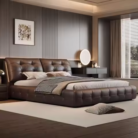 Home Modern luxury lit 150x200 180x200 200x220 cm queen beds frames Double bed 2 people full size be