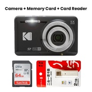 KODAK PIXPRO FZ55-RD 16MP Digital Camera 5X Optical Zoom 28mm Wide Angle 1080P Full HD Video 2.7" LC