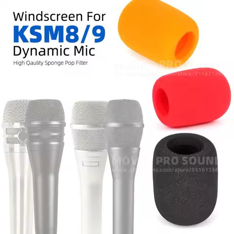 Compatible With Shure KSM8 KSM9 KSM 8 9 Windscreen Microphone Pop Filter Screen Windshield Sponge Mi