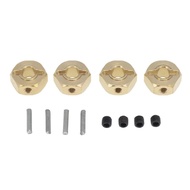 4pcs Brass Wheel Hex Hub 12mm Widthen coupler For Axial SCX10 90046 RR10 RGT 86100 MST 1/10 RC Crawl