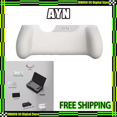 AYN THOR Protective Case Dual Screen Flip Up Handheld Device Gaming Accessories Storage Bag Lanyard 