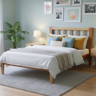 皇冠實木床架-單人3尺5