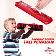 pianika merah hitam 32 tombol merk speeds