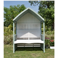 Pavilion Long Chair Outdoor Solid Wood Courtyard Garden Villa European Sunshade Simple Double Leisure House Gazebo