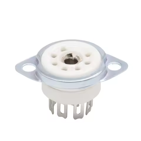 5PCS Tin Plated Gold Plated Chassis Mount 7pin Ceramic Vacuum tube socket for EAA91 EC92 6Z4 Vintage