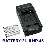 NP45 \ NP-45 \ NP-45A \ NP-45S แบตเตอรี่ \ แท่นชาร์จ \ แบตเตอรี่พร้อมแท่นชาร์จสำหรับกล้องฟูจิ Batter