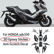 Motorcycle ADV350 Accessories  3D Epoxy Sticker For HONDA adv350 ADV 350 2022-2023 Protection Kit Ta