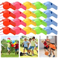 Colorful Football Soccer Rugby Cheerleading Whistle / Multifunction Party Birthday Supplies / Outdoor Sport Fans Referee Whistle / Portable Mini Plastic Whistle with Hanging Rope