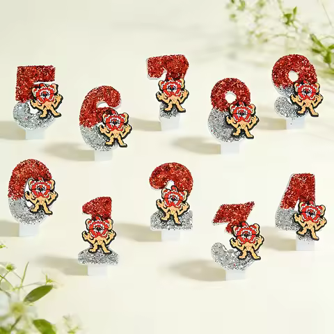 HOT Stranger Eleven Robin Steve Dustin Candles 0-9 Number Cake Decoration Birthday Party Cake Topper