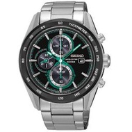 【時間光廊】SEIKO 精工錶 Criteria 黑綠 光動能 三眼錶 藍寶石水晶鏡面 全新原廠公司貨 SSC413P1