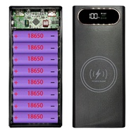 TECHCHIP-No Battery 10/12 18650 Batteries Case Charging 22.5W QC3.0 PD3.0 TYPE C Wireless 15W Charge