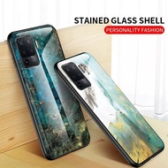 Marble Glass Case OPPO RENO5 F RENO 5 F 5F Reno5F Softcase Back Cover