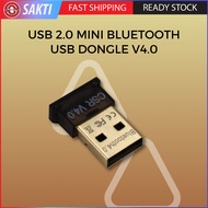 MINI USB ADAPTER WIRELESS BLUETOOTH 4.0 DONGLE CSR 4.0. PLUS & PLAY ONLY
