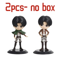 Bandai | 6pcs Anime Attack on Titan Anime Eren Levi Hange Zoe Erwin Smith Mikasa Ackerma PVC Action
