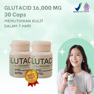 (Siap Kirim) Glutacid 16000 mg ori pemutih isi 30 BPOM | Glutacid Whitening Untuk Pemutih Badan Dan Wajah Permanen | Whitening Booster | Pemutih | Glutacid | Pemutih Badan Dijamin Ampuh