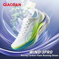 Qiaodan WIND 3Pro รองเท้าวิ่งมาราธอนสำหรับผู้ชายแบบแข่งขัน รองเท้าวิ่งแบบใช้แผ่นคาร์บอนแบบเต็มฝ่ามือ