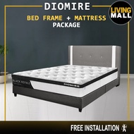 Living Mall Diomire Mattress With Bed Frame Package. Latex/Memory Foam/Pocketed Spring In Single/Super Single/Queen/King