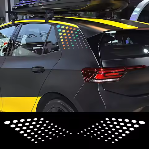 2Pcs Car Body C Pillar Stickers For Volkswagen VW ID.3 ID3 GTX Dots Style DIY Vinyl Film Decor Decal