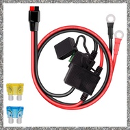 Dual Positive Negative ATC Style Fuse Holder 10AWG Wire With Ring Terminals and 45A Connectors for A