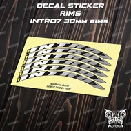 original Sticker Decal Rims Intro7 Type B Fixed Gear Road Bike Fixie Track Bike 700c