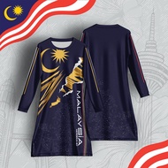 Baju Merdeka 2024 Budak Lelaki Perempuan Muslimah Sportwear Set Family Muslimah Jersey Malaysia 67th