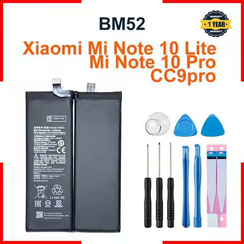 Xiao mi BM52 5260mAh Battery For Xiaomi Mi Note 10 Lite / Mi Note 10 Pro / CC9pro CC9 Pro Phone Batt