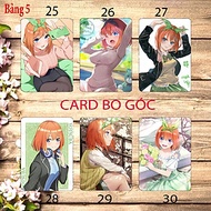 Card hình yotsuba Nakano Gotoubun no Hanayome 6 ảnh khác nhau/ Thẻ card yotsuba Nakano nhà có 5 nàng