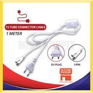 T5 Tube Connector Cable US Plug LED T5 Plug Connector 1 Meter