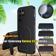 Bracket Casing For Samsung Galaxy S26 S25 S24 S23 Ultra Plus FE GalaxyS26 S 26 25 5G Carbon Fiber Pa