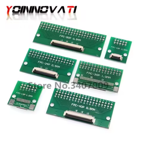 1PCS FPC/FFC Flat Cable Transfer Plate DIP DIY 0.5mm/1.0mm Spacing Connector 6P 8P 10P 12P 20P 24 30