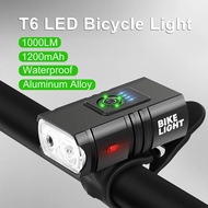 ไฟกลางคืนจักรยานออฟโรด ไฟหน้าจักรยานกลางคืนแบบชาร์จ ไฟหน้าจักรยาน LED T6ดวง10W 800LM 6โหมด USB ชาร์จได้ไฟจักรยาน MTB กันน้ำไฟหน้า