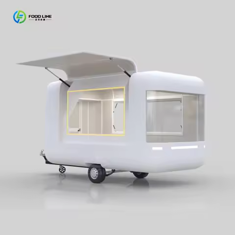 Towable Mobile Round Food Trailer Mobile Fast Food Trailer for Sale USA Snack Mobile Fast Food Trail