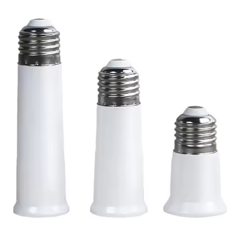 E27 to E27 Light Socket Extender for Medium Light Bulb Extender Extension Socket 65mm 95mm 120mm