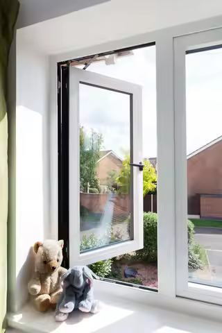 Awing Window with Screen Modern Style Casement Windows Soundproof Double Glazed Heat Insulated Alumi