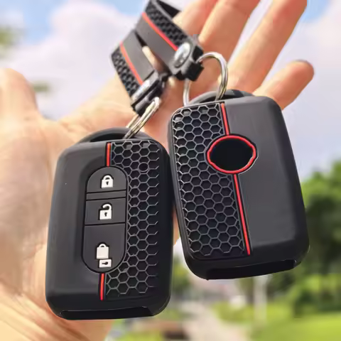 Key Case Cover for Nissan Qashqai J10 Tiida Micra X-Trail NV200 Navara Pathfinder Juke Keychain Fob 