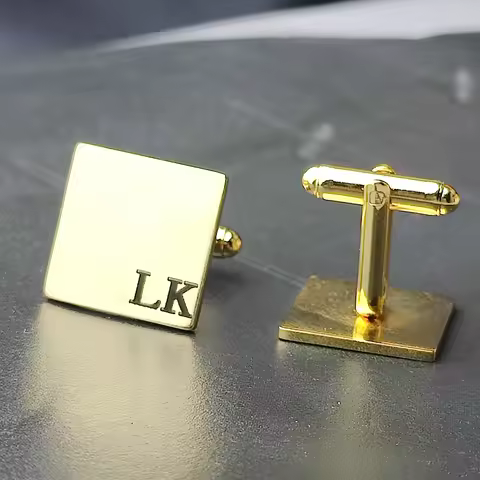 Personalized Custom Engraved Name Cufflinks With Gift Box Stainless Steel Round Square Cufflink Shir