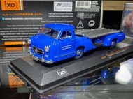 IXO 1/43 Mercedes Benz Renntransporter blue wonder 運輸車