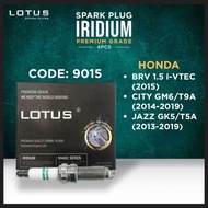 【Lotus Spark Plug 9015】Iridium Long Life|N*K 94167 Replacement For Honda City GM6/Jazz GK5/BRV 1.5 i