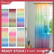 Henye Sheer Voile Curtain 1x2.7m Gradient Window for Bedroom