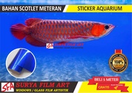 STIKER SCOTLET BACKGROUND AQUARIUM AKUARIUM SKOTLET WARNA BIRU