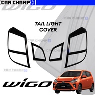 Toyota Wigo 2017 to 2022 2nd Gen Tail Light V1 Cover Matte Black 2018 2019 2020 2021 ( Car Accessori