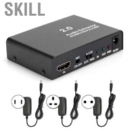 HEEPDD Hdmi Splitter  1X1 4K 60Hz 2.0 Audio Extractor 4K/60Fs 3D Hdr Yuv4:4:4 Digital Optical with 2