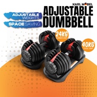 Adjustable Dumbbell Dumbell Set 24kg 40kg Dumbel flexbell angkat berat Dumbbell Adjustable gym equip
