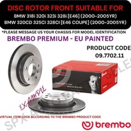 BREMBO GENUINE DISC BRAKE ROTOR (REAR) FOR BMW 318i 320i 323i 328i 320CD 325CI 328CI [E46, E46 COUPE