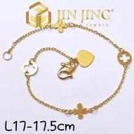 JIN JING RANTAI TANGAN FESYEN L EMAS 916 TULEN 2.44g/2.46g