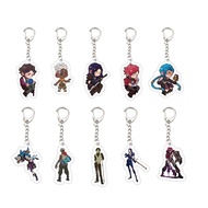 Acrylic Keychain Arcane Jinx vi Caitlyn Ekko Viktor Keychain Stick Pendant Key Chain Keychain k