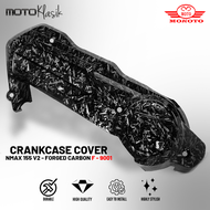 MOKOTO YAMAHA NMAX V2 / NNMAX V2.1 CRANK CASE COVER GLOSSY HYDRO-DIP FORGED CARBON 1PC F-9001
