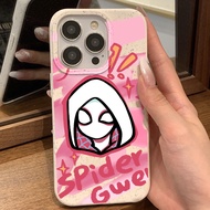 Good case🔥COD🔥เคสโทรศัพท์ซิลิโคนกันกระอ่อนข้าวสาลีย่อยสลายได้เป็นมิตรกับสิ่งแวดล้อมสำหรับ ได้กับ IPhone 11 15 14 12 13 Pro Max 7 8 XR X XS MAX 15Plus ปลอกTrendy Cool Cartoon Anime MARVEL Cool Anime Spider-Man Case